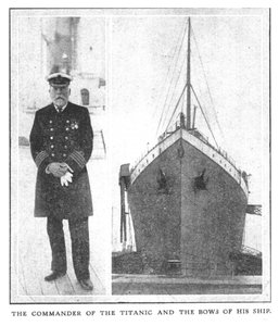 Kommandøren for Titanic og baugene på skipet hans, 20. april 1912. av Unbekannt