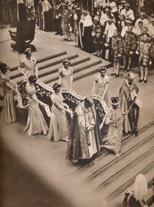 Kroningsseremonien i klosteret: Queens Procession, 1937 av Unbekannt