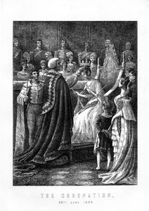 Kroningen av dronning Victoria, Westminster Abbey, London, 28. juni 1838, 1899 av Unbekannt