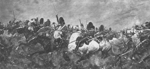 Krim-krigen, 1854-56: Rally of the Scots Greys ... ved Balaclava, 1901. av Unbekannt