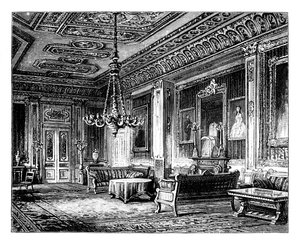 The Crimson Drawing-Room, Windsor Castle, c1888 av Unbekannt