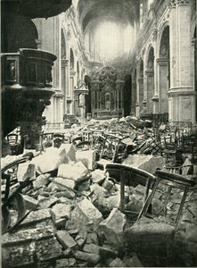 Skaden gjort på Cambrai-katedralen, 1919. av Unbekannt