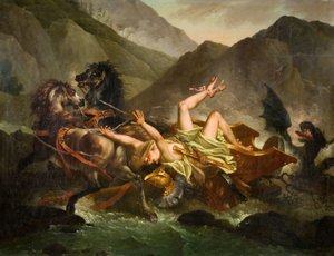 Hippolytus død, 1780-1820. av Unbekannt