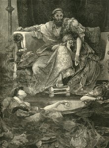 Sardanapalus død, 1890. av Unbekannt