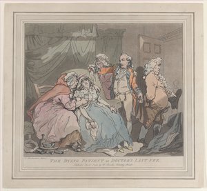 Den døende pasienten, eller doktorens siste honorar, 1. april 1786., 1. april 1786. av Unbekannt