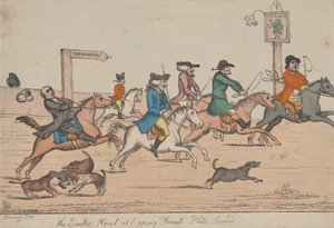 Påskejakten ved Epping Forest, Plate Second, ca. 1810. av Unbekannt