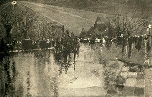 Det elektriske lyset i Madison Square, New York, på en overskyet kveld, 1882. av Unbekannt