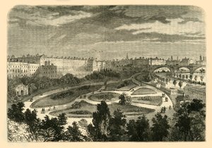 Embankment, fra Charing Cross Bridge, 1881. av Unbekannt