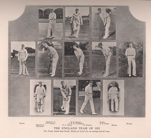 Det engelske cricketlaget i 1912 av Unbekannt