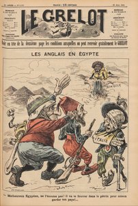 Engelskmennene i Egypt. Karikatur fra Le Grelot, 22. mars 1896, 1896. av Unbekannt