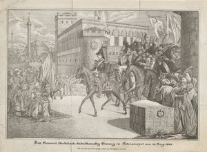 Graf Ivan Ivanovich Diebitsch-Zabalkanskys inntreden i Adrianopel, 1829 av Unbekannt