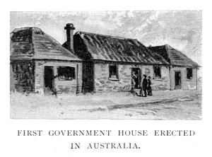 Det første regjeringshuset, Sydney, Australia, 1886 av Unbekannt