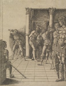 Flageleringen, med fortauet, ca. 1475-80. av Unbekannt