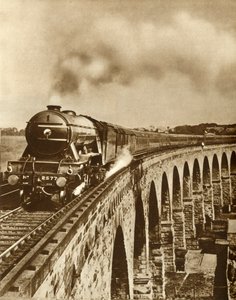 The Flying Scotsman...løp uten stopp mellom Kings Cross og Newcastle, 11. juli 1927, 1935. av Unbekannt