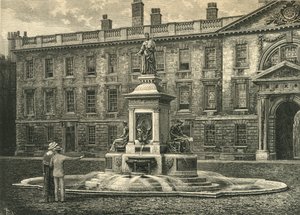 The Fountain, Kings College, Cambridge, sent på 1800-tallet. av Unbekannt