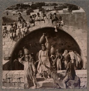 The Fountain of the Virgin, Nasaret, ca 1900 av Unbekannt
