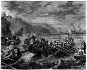 Frankerne krysser det rasende havet, 1882-1884 av Unbekannt
