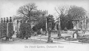 The French Gardens, Chatsworth House, Derbyshire, slutten av 1800- eller begynnelsen av 1900-tallet av Unbekannt