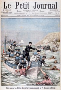 Den franske Linois Class-krysseren Galilea redder franske sjømenn, 1903 av Unbekannt