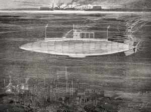 Den franske marinens ubåt Gustave Zédé, som ble skutt opp i 1900. av Unbekannt
