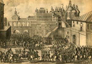 Franskmennene går inn i byen Moskva, september 1812, 1921. av Unbekannt