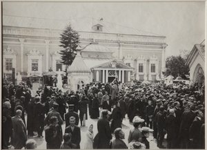 Begravelsen til Anton Tsjekhov på Novodevichy-kirkegården, 22. juli 1904, 1904 av Unbekannt