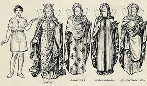 The Gallery of British Costume: How The People Dressed in Anglo-Saxon Times, c1934 av Unbekannt