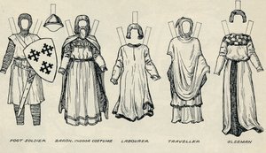 The Gallery of British Costume: Types of Dress in Early Plantagenet Times, c1934 av Unbekannt