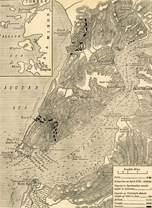 Gallipoli-kampanjen, første verdenskrig, 1915, c1920. av Unbekannt