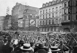 Den tyske hæren marsjerte gjennom Brussel, første verdenskrig, c1914 1920 av Unbekannt