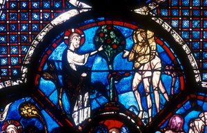 The Good Samaritan Window, Chartres-katedralen, Frankrike, 1200-tallet av Unbekannt