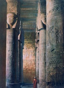 The Grand Hall, Temple of Hathor, Dendera, Egypt, 1900-tallet av Unbekannt