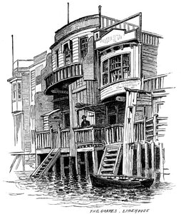The Grapes public house, Limehouse, London, 1887 av Unbekannt