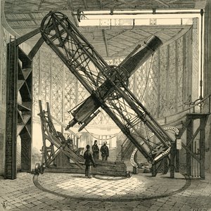 The Great Equatorial Telescope in the Dome, Greenwich Observatory, c1878. av Unbekannt