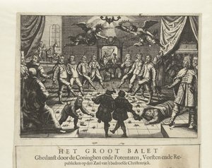 Den store europeiske krigsballetten, ca. 1643. av Unbekannt