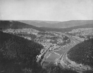 The Great Loop at Mauch Chunk, 1800-tallet av Unbekannt