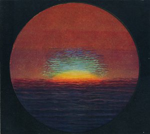 Det grønne blinket ved solnedgang, sjeldneste prismatisk farge brutt av atmosfæren, c1935 av Unbekannt