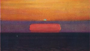 Det grønne blinket ved solnedgang, sjeldneste prismatisk farge brutt av atmosfæren, c1935 av Unbekannt