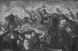 The Guards Charging the Guns at Kassassin, c1882 av Unbekannt