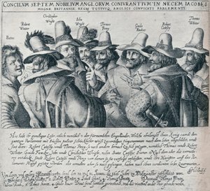 Kruttplottsammensvorne og deres tjener Bates, 1605, 1901 av Unbekannt