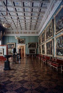 Hallen med flamske malerier i Hermitage 1900-tallet av Unbekannt