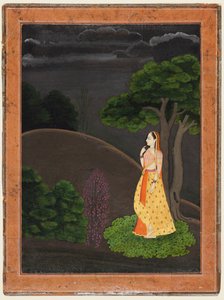 Heltinnen som venter spent på sin fraværende elsker Utka Nayaka, ca. 1750-55. av Unbekannt