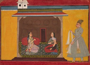Heltinnen som er trofast elsket: Leaf from a Rasamanjari, ca. 1710. av Unbekannt