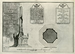 Holwell-monumentet, c1820, 1925. av Unbekannt