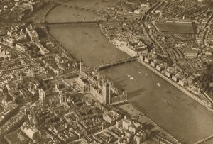 Den hellige øya Thorney med sitt eldgamle kloster slik det ser ut i dag, c1935. av Unbekannt