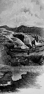 The Hot Springs nær Gardiners River, 1883 av Unbekannt