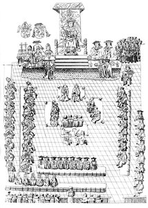 The House of Peers, med Henry VIII på tronen, 1500-tallet c1905 av Unbekannt