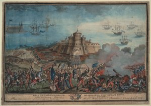 Den keiserlige russiske hæren før den tyrkiske havnen Ochakov, 1790 av Unbekannt