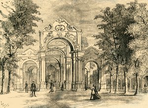 The Italian Walk, Vauxhall Gardens, c1878. av Unbekannt