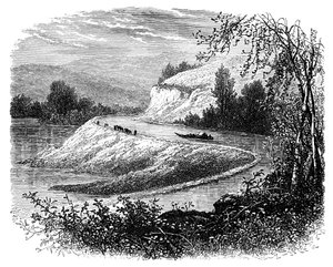 James River og landsbygda nær Richmond, Virginia, USA, 1800-tallet av Unbekannt